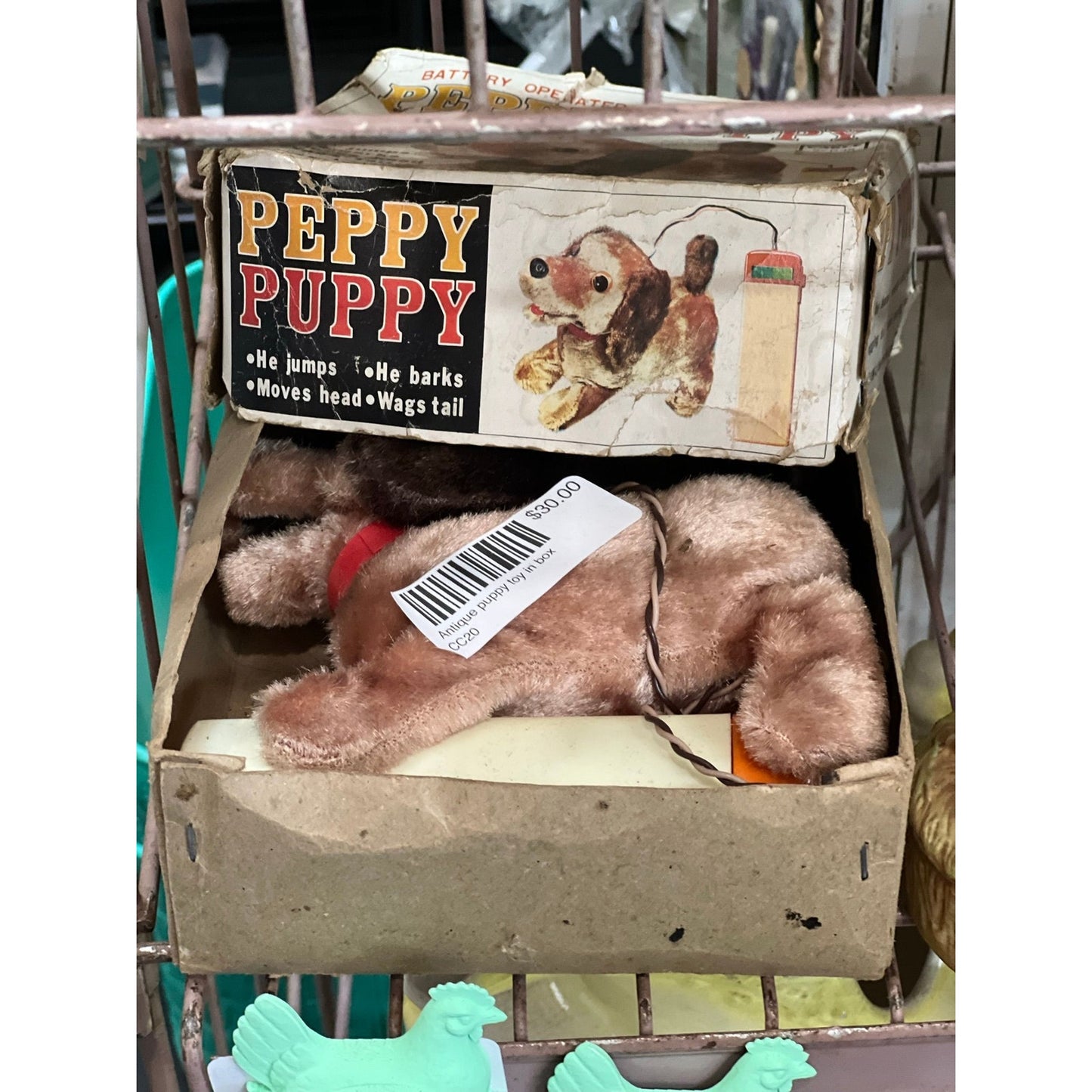 Vintage peppy puppy w original box