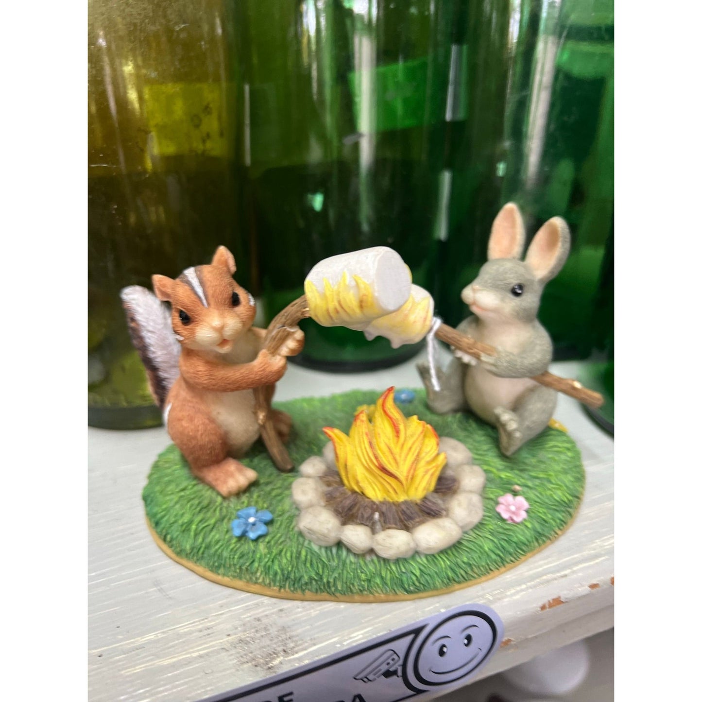 Charming tails campfire marshmallow figurine