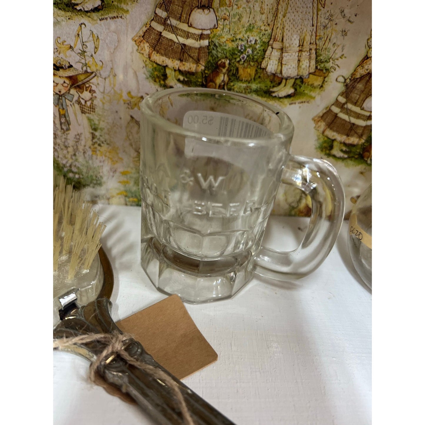 Vintage mini beer glass root beer shot glass