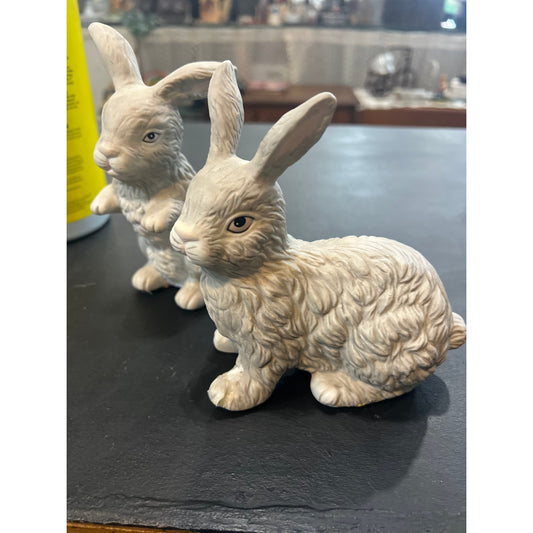 Vintage bunny rabbit set, Easter home decor
