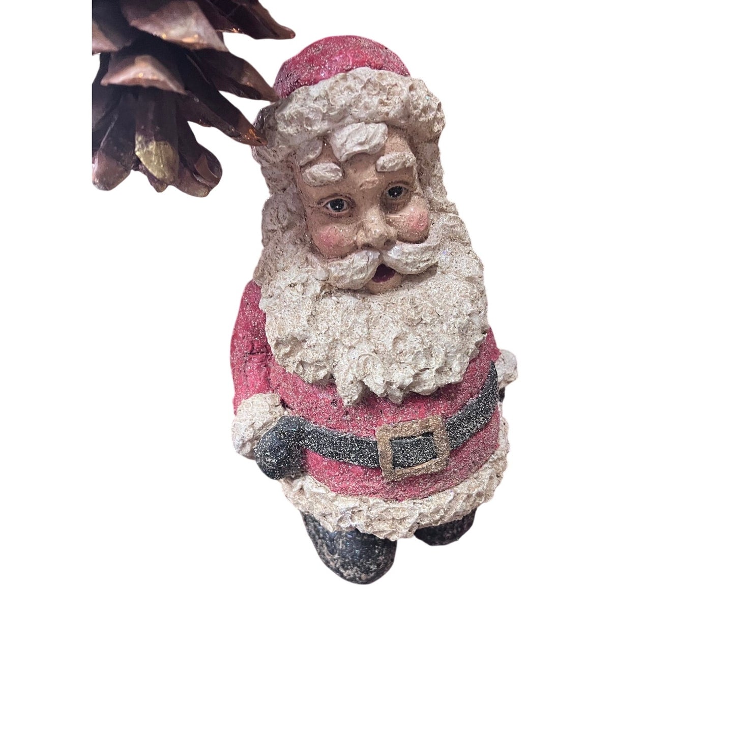 Chubby Jolly Santa standing Christmas figure