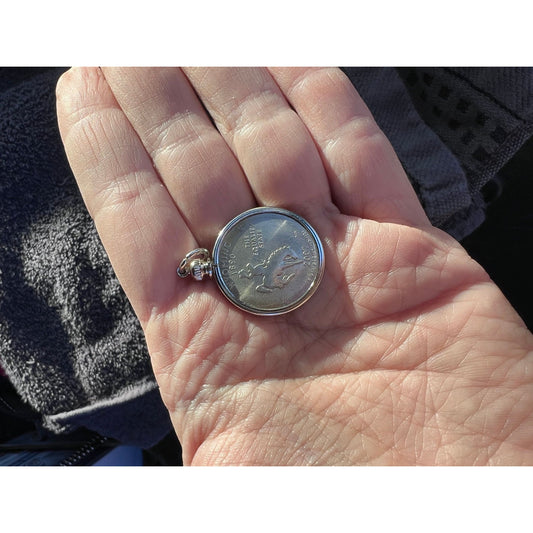 Indian quarter pendant for necklace