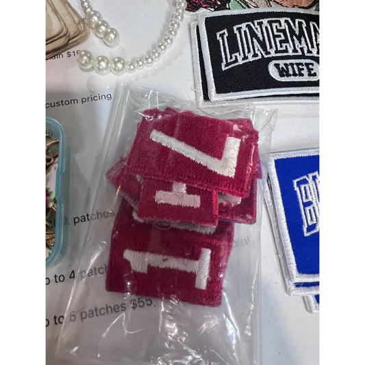 Vintage number patches assorted set