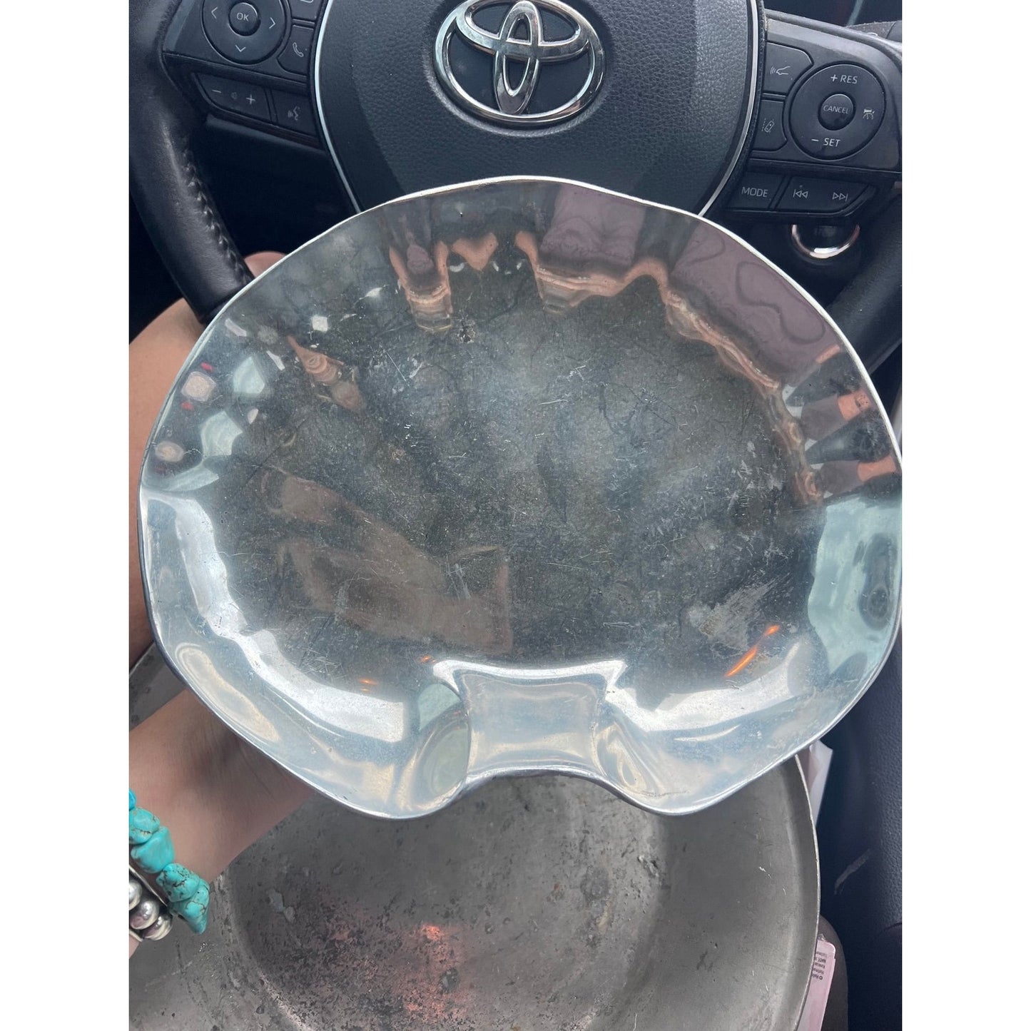 Ann Kay silver shell platter