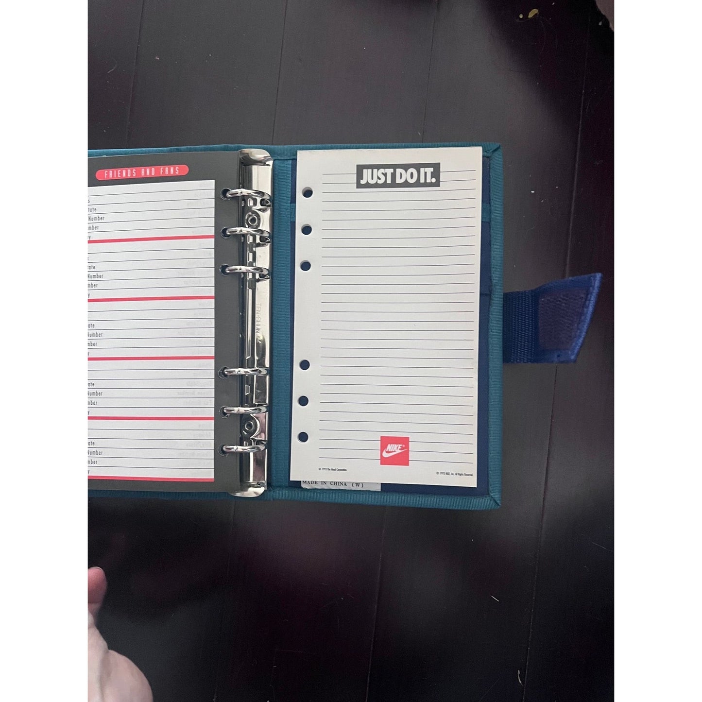 Vintage Nike orangizer, planner, notebook