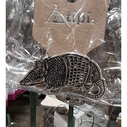 Silver armadillo ring, new in package, western cowgirl chic