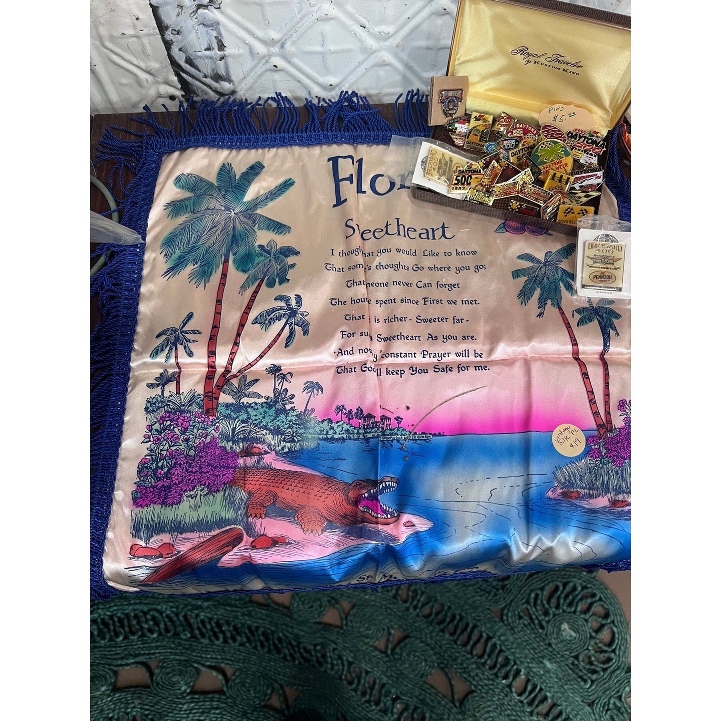 Silk fringed vintage florida